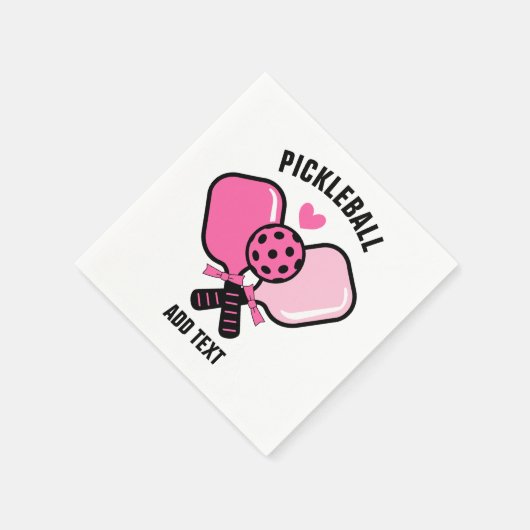 Pink Pickleball Paddle with Bow Servet (Hoek)