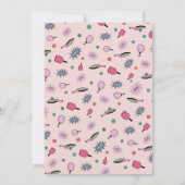 Pink Pickleball Party 50th Birthday Invitation Kaart (Achterkant)