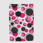 Pink Pickleball Pattern Sweat Towel Golfhanddoek (Voorkant)