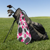 Pink Pickleball Pattern Sweat Towel Golfhanddoek (Groen)