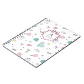 Pink Pickleball Preppy Monogram Print Notitieboek (Linkerzijde)