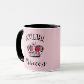 Pink Pickleball Princess Crown Mok (Voorkant links)