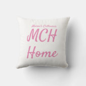 Pink Picnic Plaid Kussen (Achterkant)