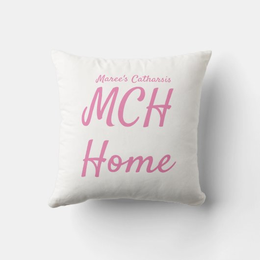 Pink Picnic Plaid Kussen (Achterkant)