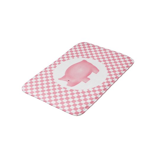 Pink Pig Bath Mat (Gekanteld)