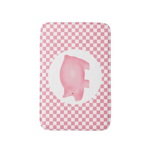 Pink Pig Bath Mat (Voorkant Verticaal)