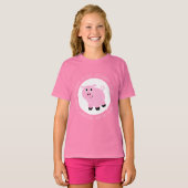 Pink Pig Out Het is feesttijd Gekke Pig T-shirt (Voorkant volledig)