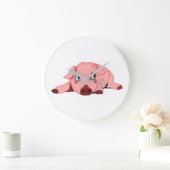Pink Pig - Your Colots and Text Grote Klok (Huis)