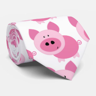Pink Piggies-man Stropdas
