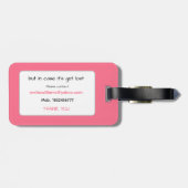 Pink piggy squad bagagelabel (Achterkant horizontaal)