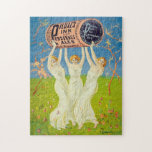 Pink Pills for Pale People | Leonetto Cappiello Legpuzzel<br><div class="desc">Pilules Pink Pour Personnes Pâles (1910) | Leonetto Cappiello’s 1910 poster Pilules Pink Pour Personnes Pâles showcases three fair-skinned women in flowing white gowns gracefully holding up a pill bottle, advertising a 20th century medicine containing ferrous sulfate and magnesium sulfate. They stand in a lush green field dotted with flowers,...</div>