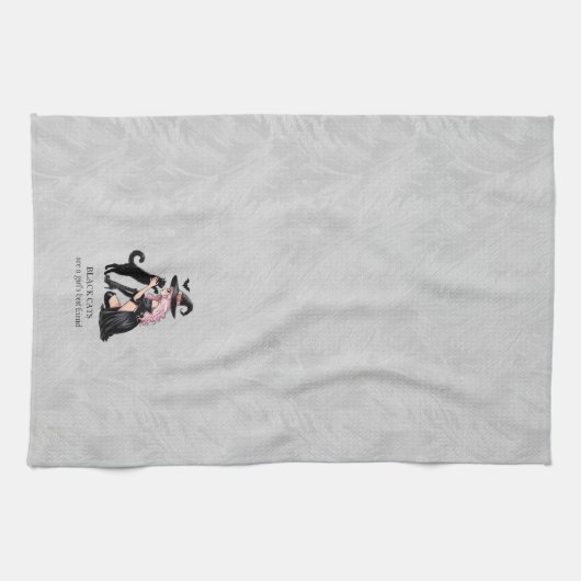 Pink Pin Up Witch Theedoek (Horizontaal)