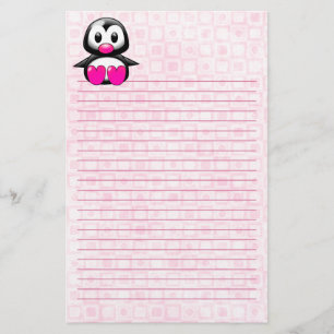 Pink-pinguïn Briefpapier