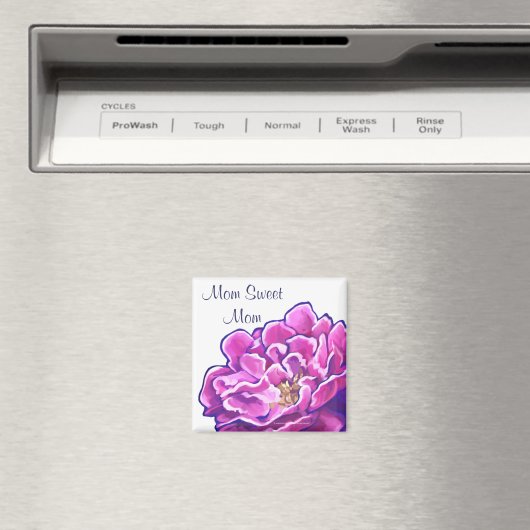 Pink Pink Peony Ma Sweet Mam Magnet (Insitu (Vaatwasser))