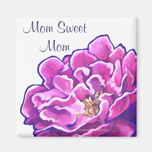 Pink Pink Peony Ma Sweet Mam Magnet (Voorkant)
