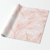 PINK PINK PINE NEEDLES PATTERN VOOR CHRISTMAS GIFT CADEAUPAPIER (Uitgerold)