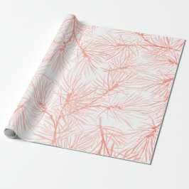 PINK PINK PINE NEEDLES PATTERN VOOR CHRISTMAS GIFT CADEAUPAPIER