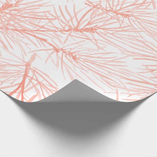 PINK PINK PINE NEEDLES PATTERN VOOR CHRISTMAS GIFT CADEAUPAPIER (Hoek)