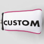 PINK Piping Custom Golf Putter Headcover Blank (Voorkant)