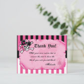 Pink Pirate Bedankt Kaarten (Staand voorkant)