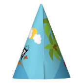 Pink Pirate Girl Birthday Party Feesthoedjes (Achterkant)