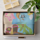 Pink Pirate Girl Birthday Party Tissuepapier (Geschenk)