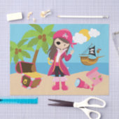 Pink Pirate Girl Birthday Party Tissuepapier (Craft)
