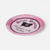 Pink Pirate Princess Party Papieren Bordje (Gekanteld)