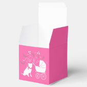 Pink Pit Bull Dog Baby shower Bedankdoosjes (Geopend)