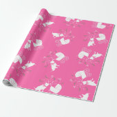Pink Pit Bull Dog Baby shower Cadeaupapier (Uitgerold)