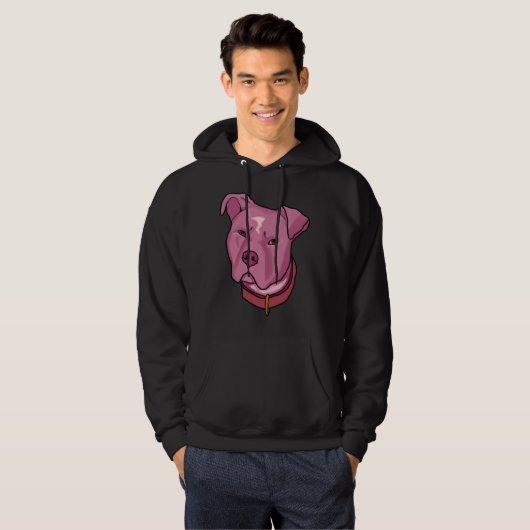 Pink Pitbull Hoodie (Voorkant volledig)