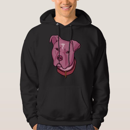 Pink Pitbull Hoodie (Voorkant)