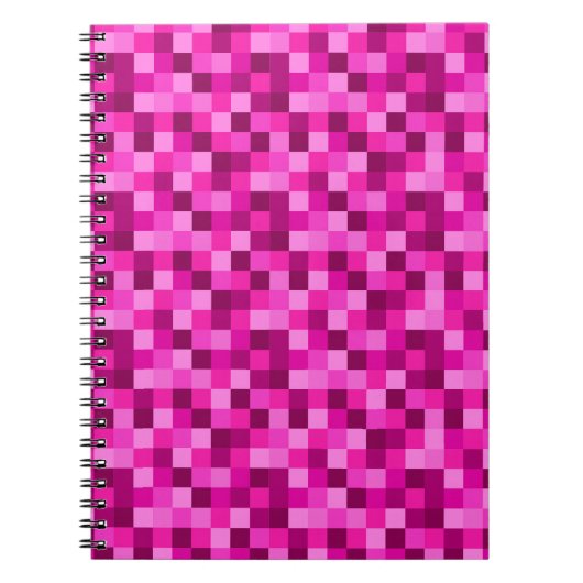 Pink Pixels Cover Notebook  Gamer Pattern Journal Notitieboek (Voorkant)