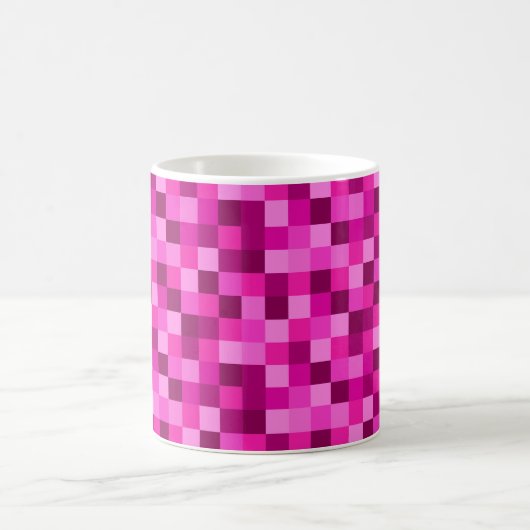 Pink Pixels Printed Coffee Mug Cup Koffiemok (Center)