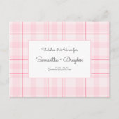 Pink Plaid Baby shower Advies Kaarten (Voorkant)