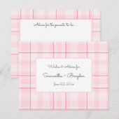Pink Plaid Baby shower Advies Kaarten (Voorkant / Achterkant)