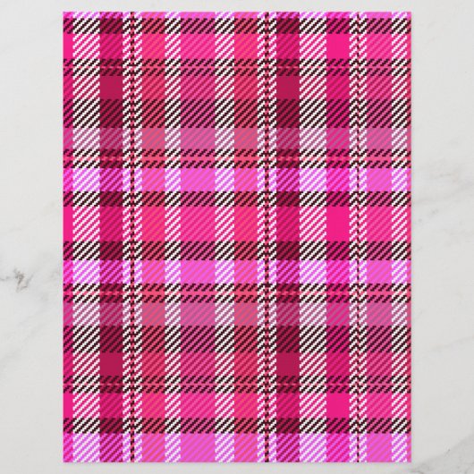 Pink Plaid Bulk Scrapbook Paper Pages Flyer (Voorkant)