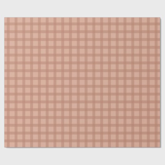 Pink Plaid Cadeaupapier (Vlak)
