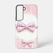 Pink Plaid - Cute Bow Tie Phone Case Samsung Galaxy Hoesje (Achterkant)
