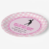 Pink Plaid Dames Golf League Papier Bord (Gekanteld)