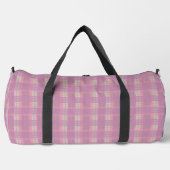 Pink Plaid Duffel Bag, Large Plunjezak (Voorkant)