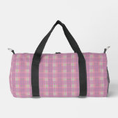 Pink Plaid Duffle Bag, Small Plunjezak (Voorkant)