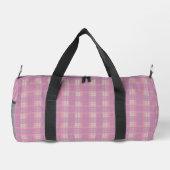 Pink Plaid Duffle Bag, Small Plunjezak (Achterkant)