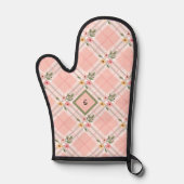 Pink Plaid Floral Ovenwant (Voorkant)
