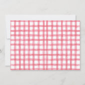 Pink Plaid Girls Picnic Party Birthday Kaart (Achterkant)