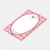 Pink Plaid Girly Design Post-it® Notes (Schuin)