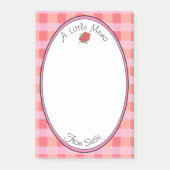 Pink Plaid Girly Design Post-it® Notes (Voorkant)