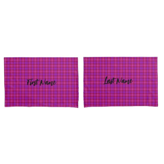 Pink Plaid Kussenslopen HAMbyWG (Voorkant-Set)