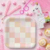 Pink Plaid Paper Bord (Feest)