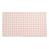 Pink Plaid Pattern Pillowcase Kussensloop (Achterkant)